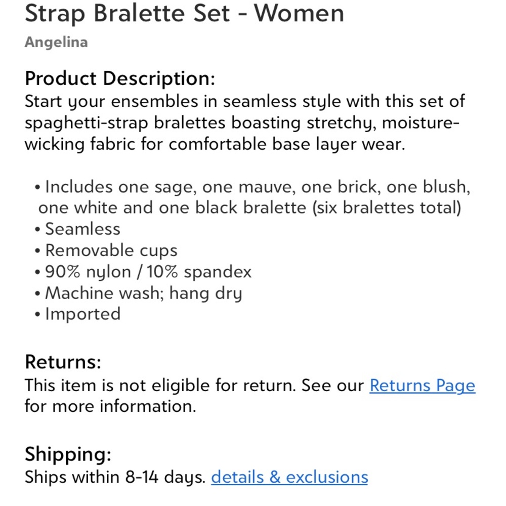 Seamless Spaghetti Strap Bralette Set - Picture 6 of 9